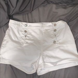 white jean shorts